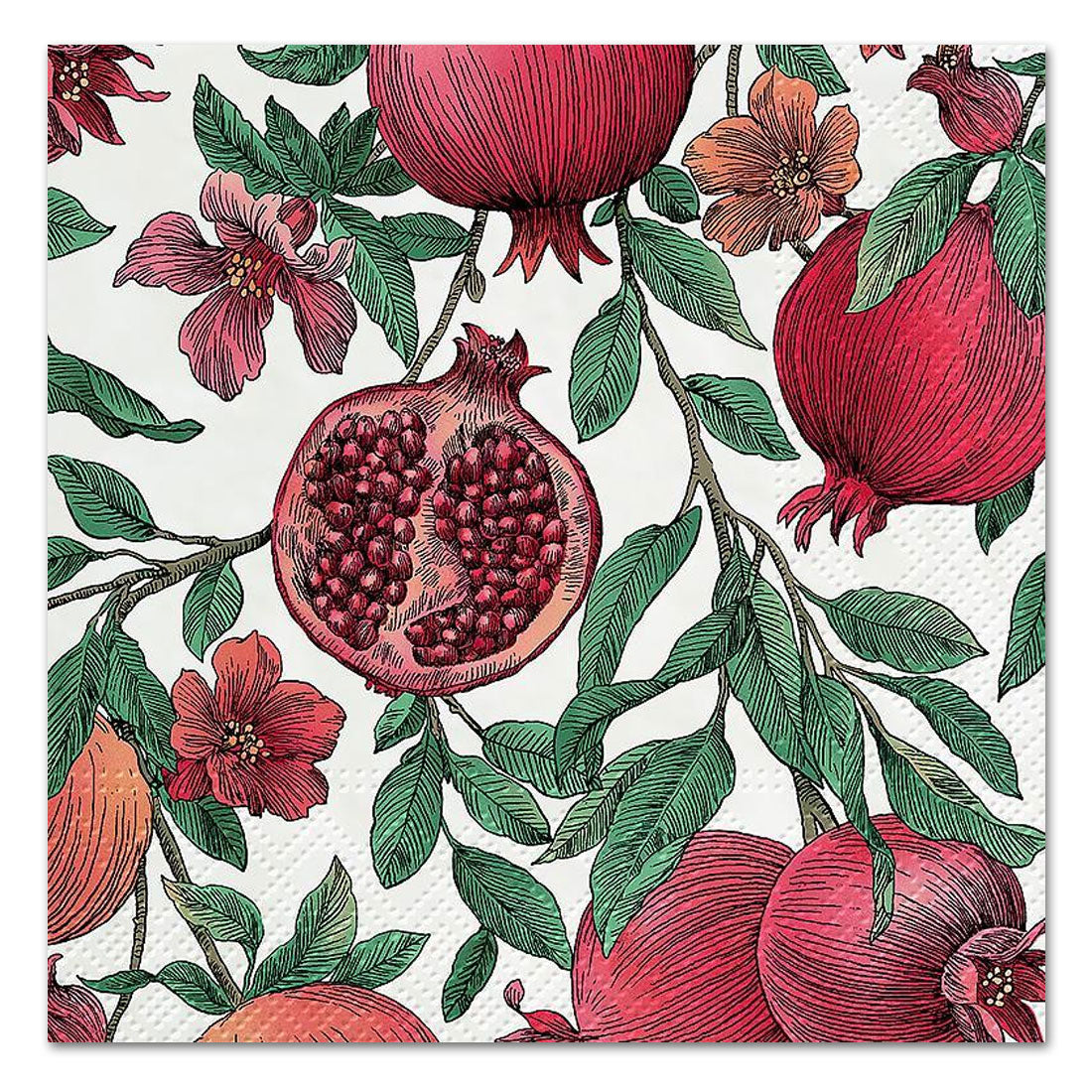 Pomegranate Season Paper Luncheon Napkins