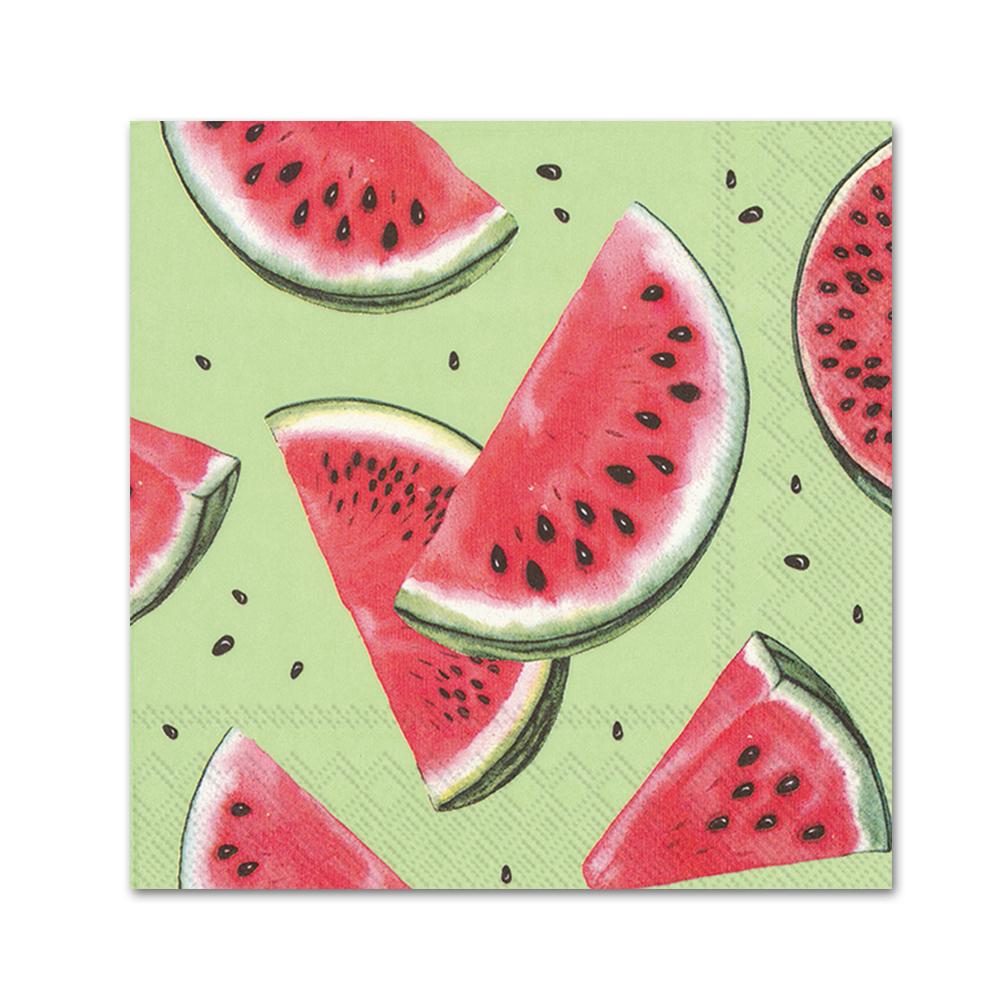 Watermelon Slices Paper Beverage Napkins