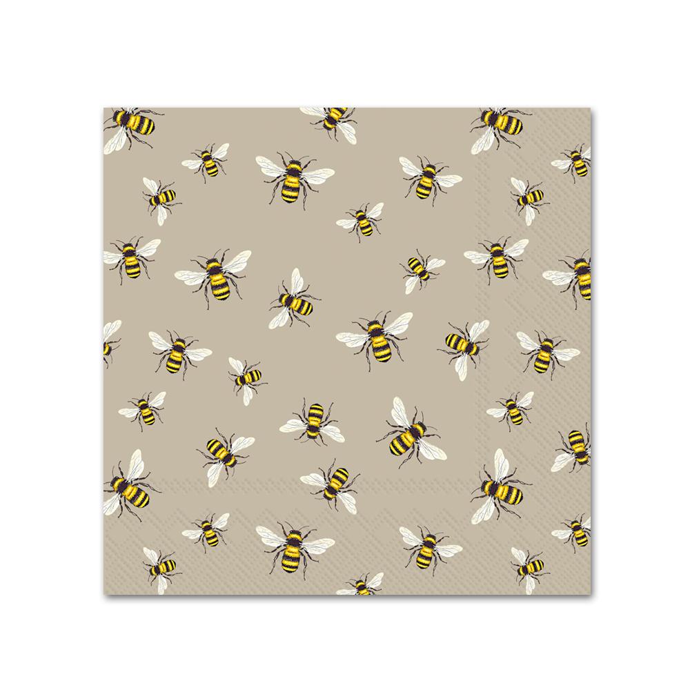 Lovely Honey Bees Paper Beverage Napkins