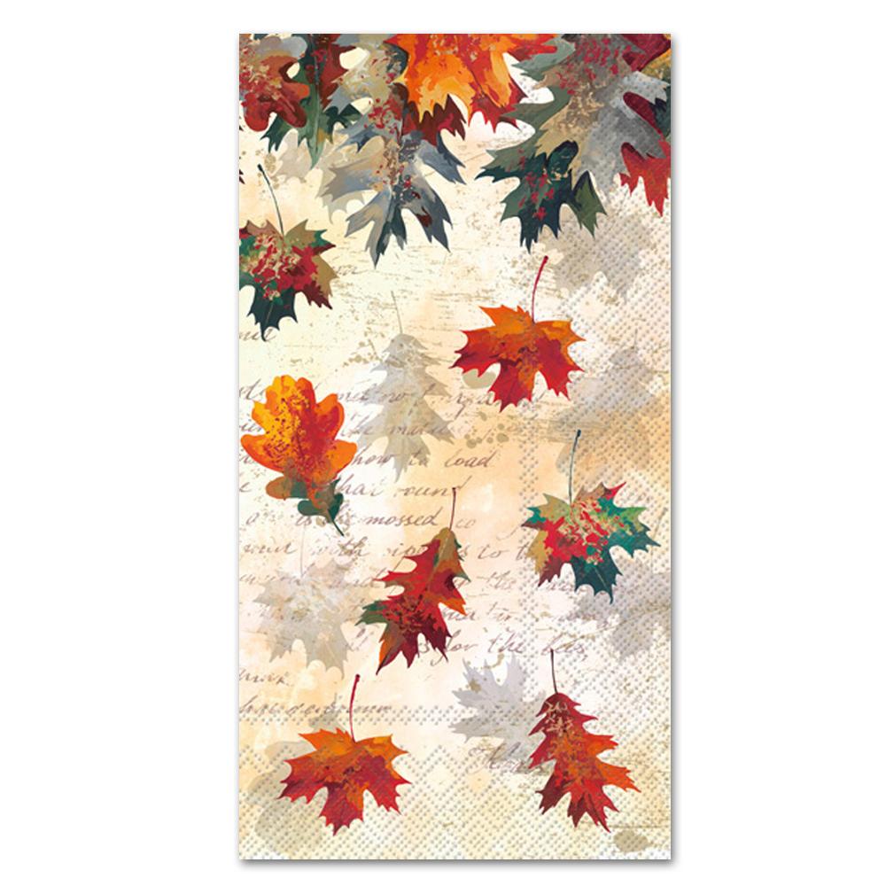 Falling Leaves Paper Guest Towels - Buffet Napkins