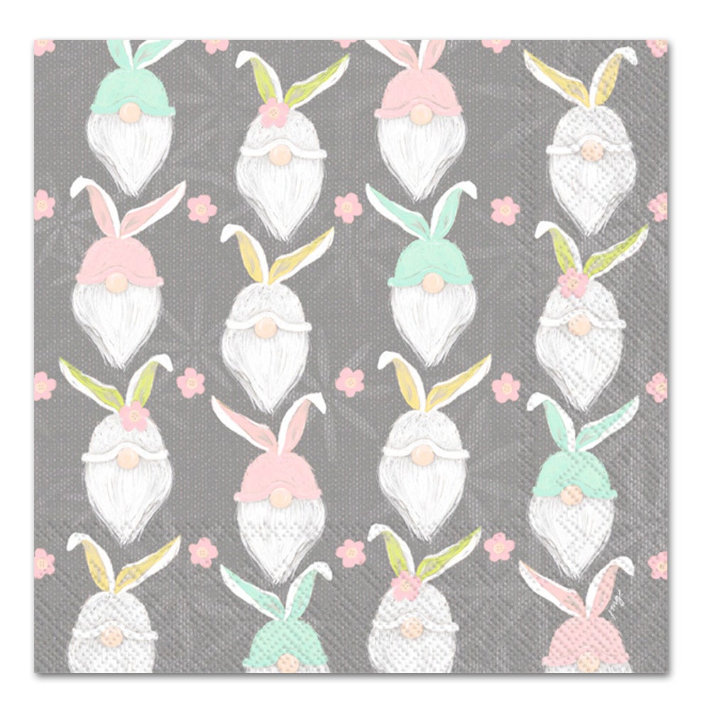 Easter Bunny Gnomes Paper Luncheon Napkins