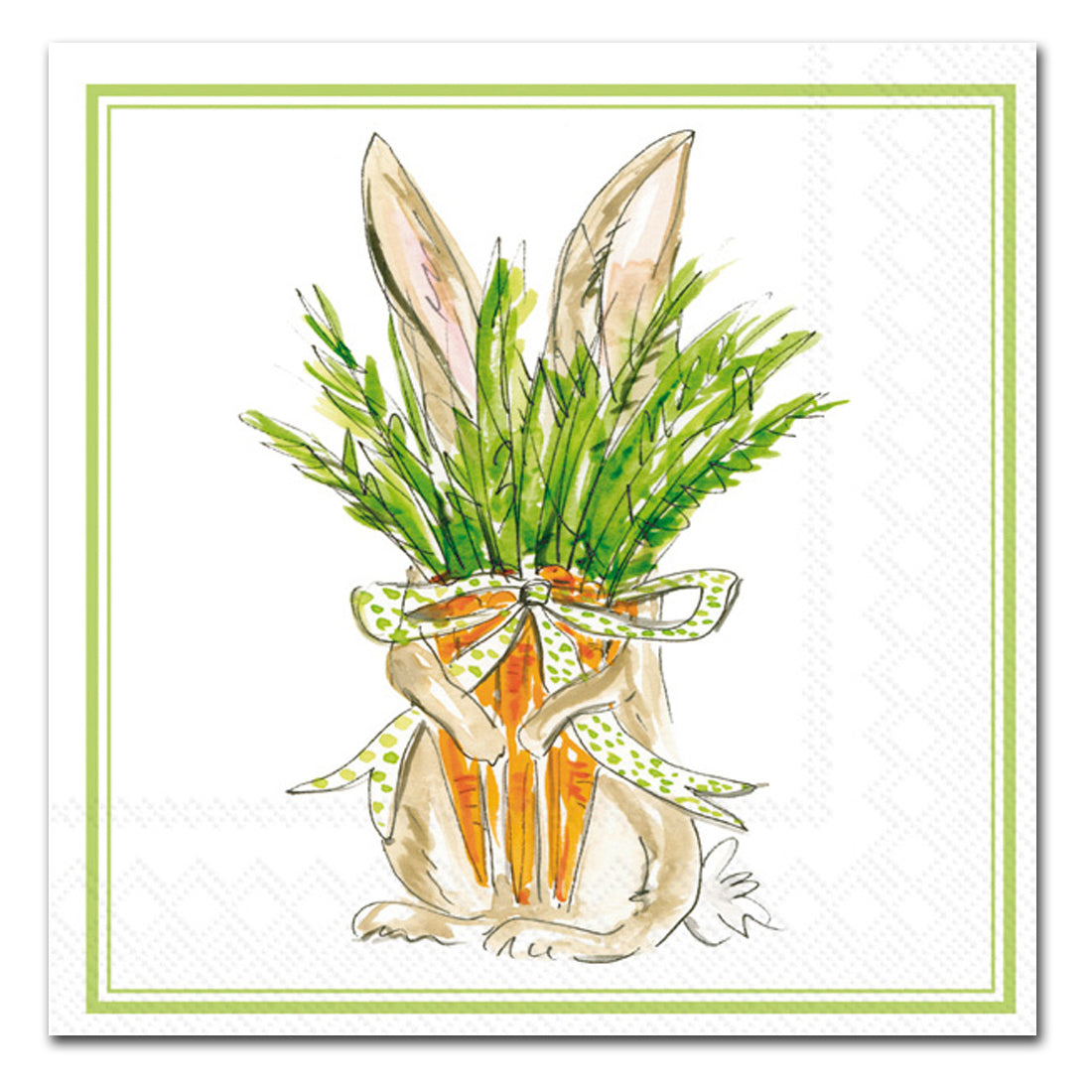 Carrot Bunny Paper Luncheon Napkins