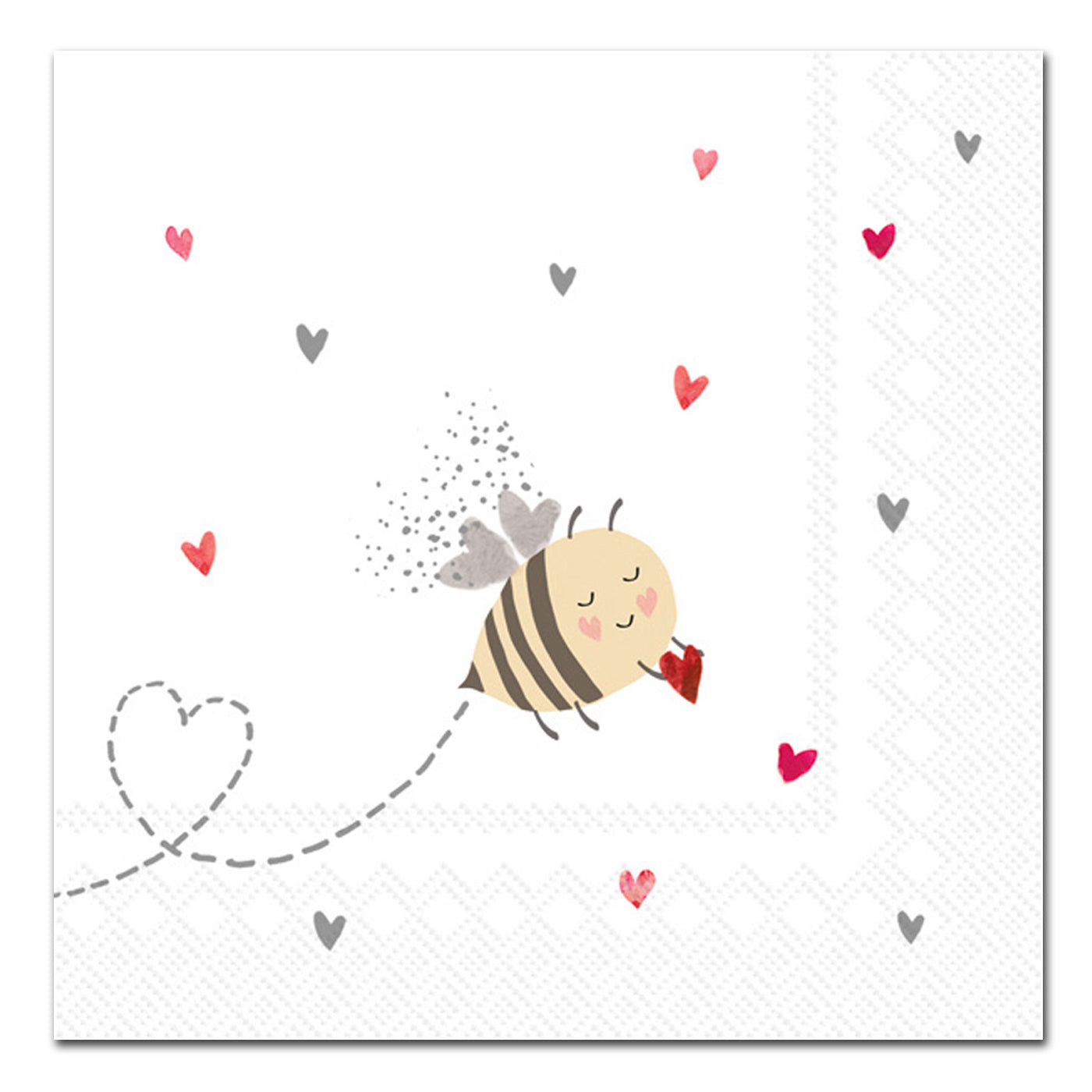 Bee My Valentine Paper Luncheon Napkins