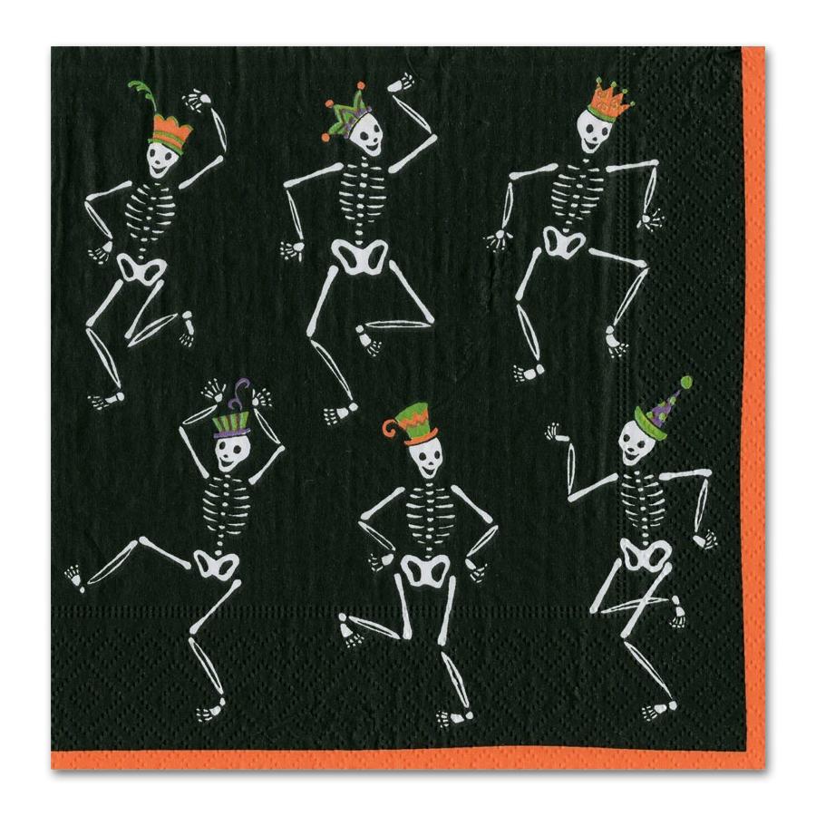 Dancing Skeletons Halloween Paper Luncheon Napkins