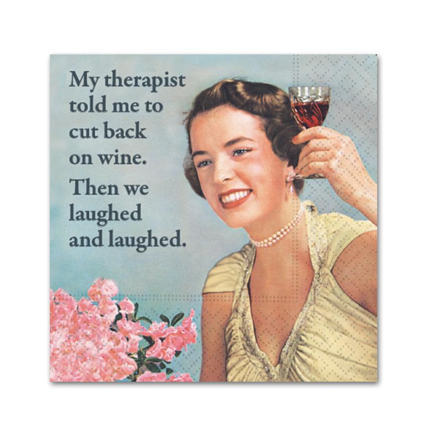 Therapist Joke, Funny Cocktail Napkins