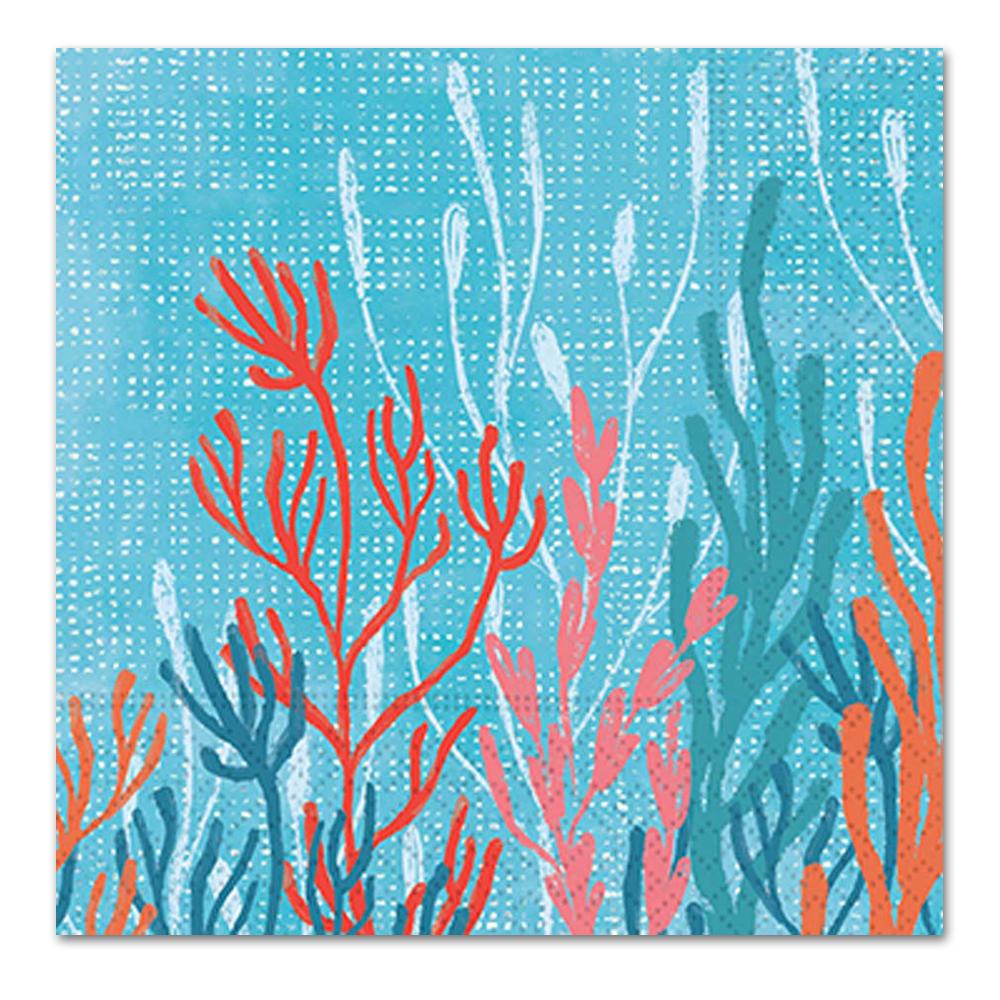 Coral Tranquility Paper Luncheon Napkins