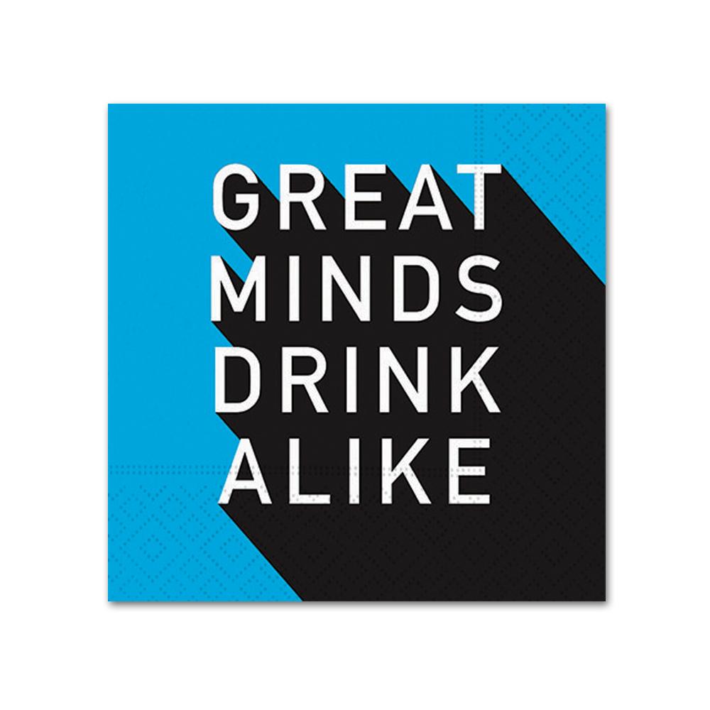 Great Minds Funny Cocktail Napkins