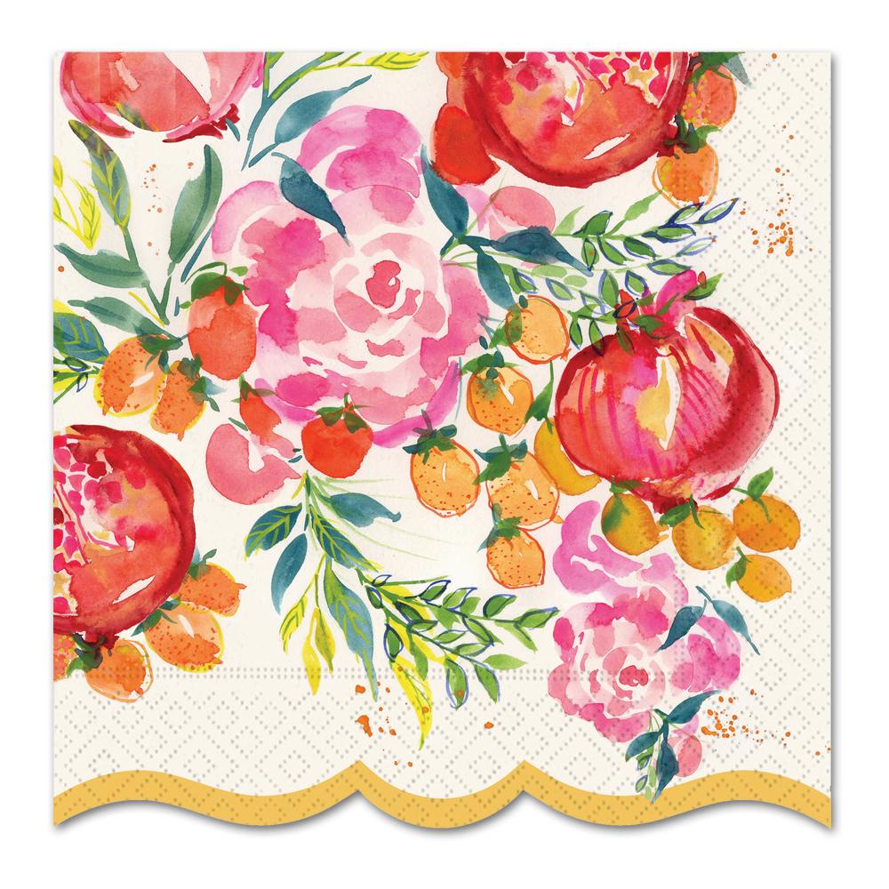 Pomegranate Bloom Paper Luncheon Napkins