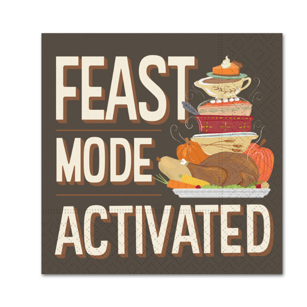 Feast Mode Activated! Thanksgiving Beverage Napkins