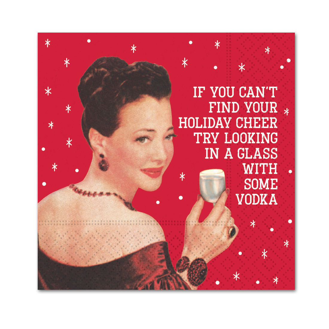 Find Your Holiday Cheer Funny Christmas Cocktail Napkins