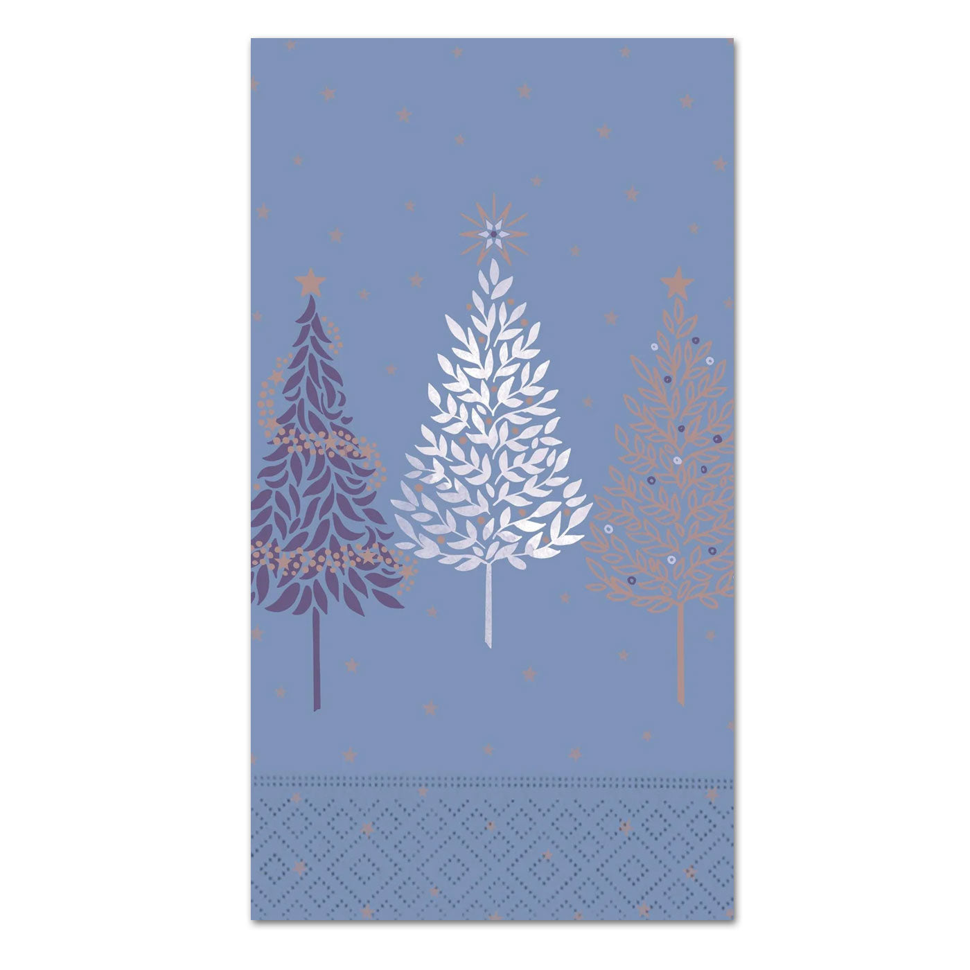 Winter Midnight Metallic Rose Gold Paper Guest Towels