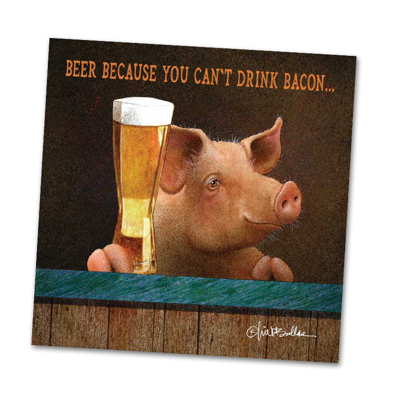 Drink Bacon, Funny Cocktail Napkins