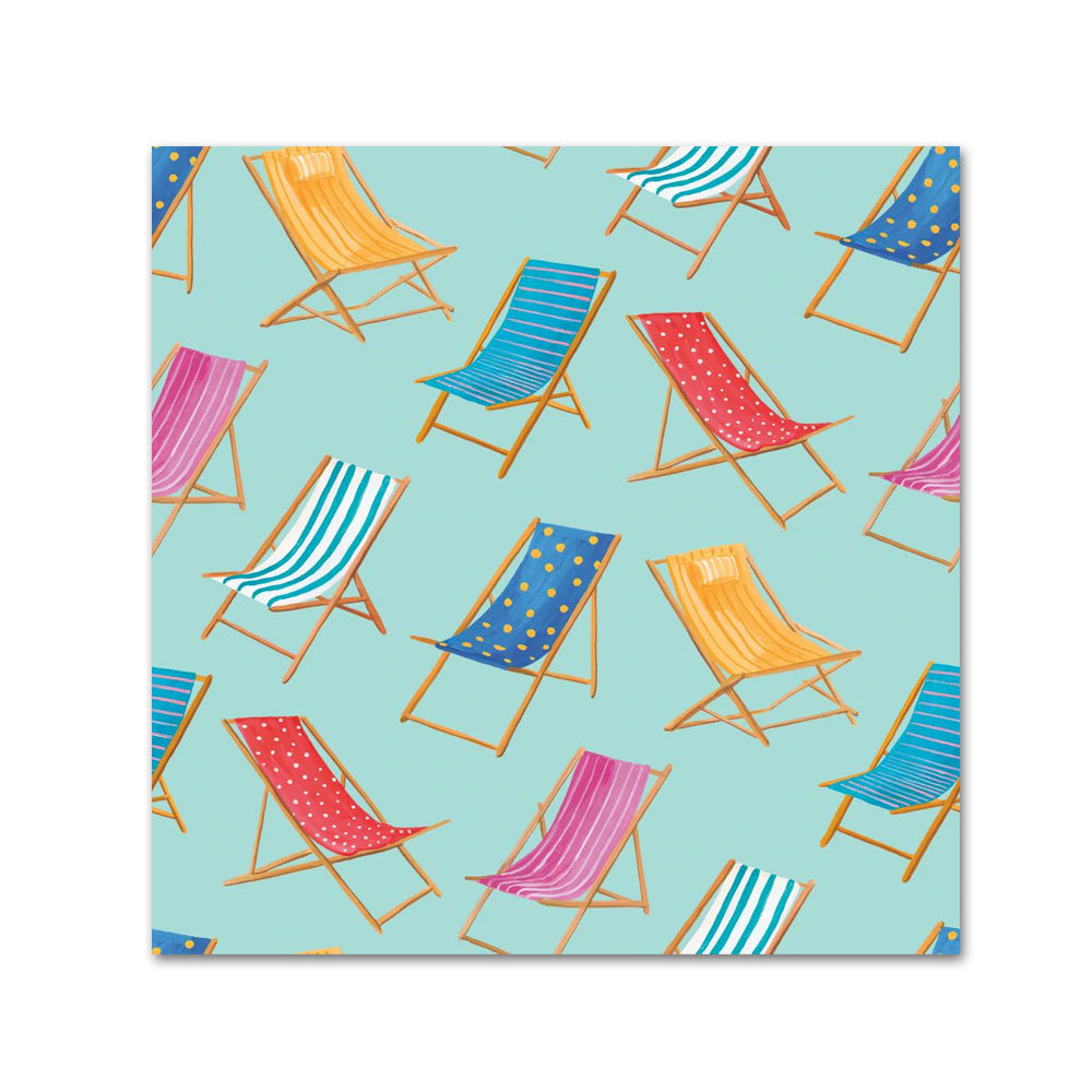 Riviera Beach Chairs Paper Beverage Napkins