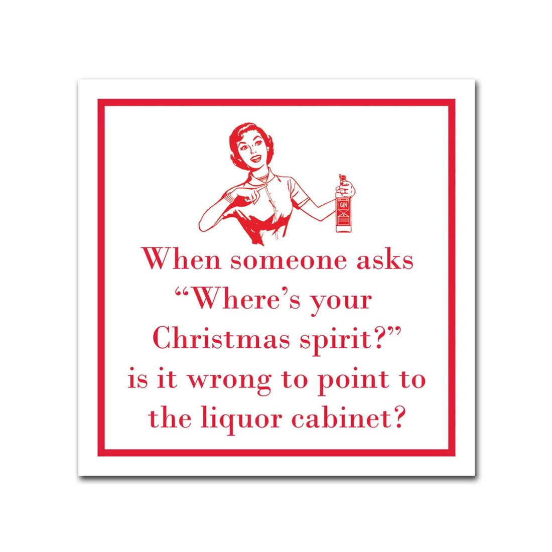 The Liquor Cabinet Funny Christmas Napkins