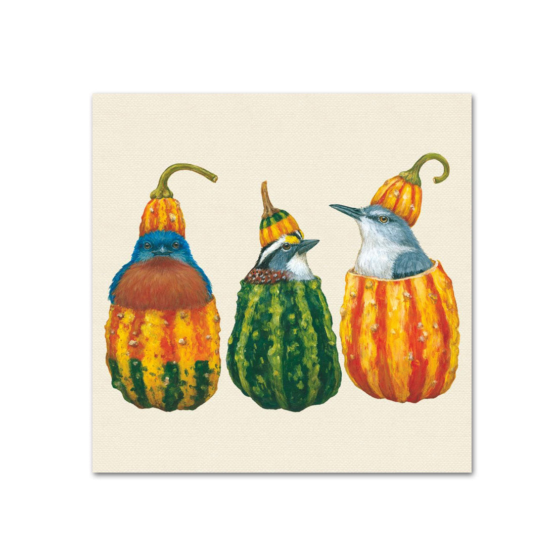 Out of My Gourd Bird Paper Beverage Napkins by Vicki Sawyer