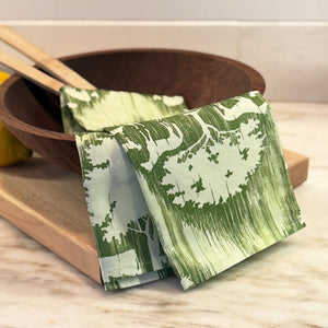 Farmyard Cotton Kitchen Towel - Sage Green