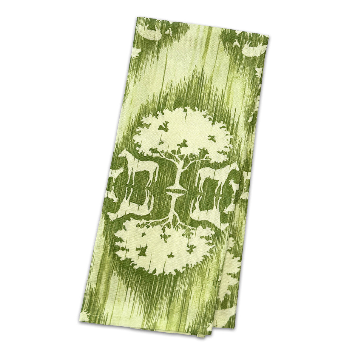 Farmyard Cotton Kitchen Towel - Sage Green