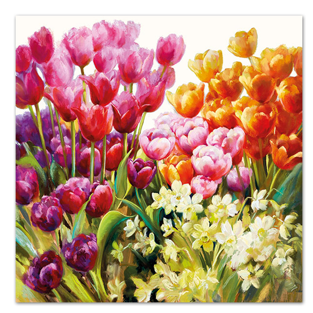 Tulip Garden Paper Luncheon Napkins