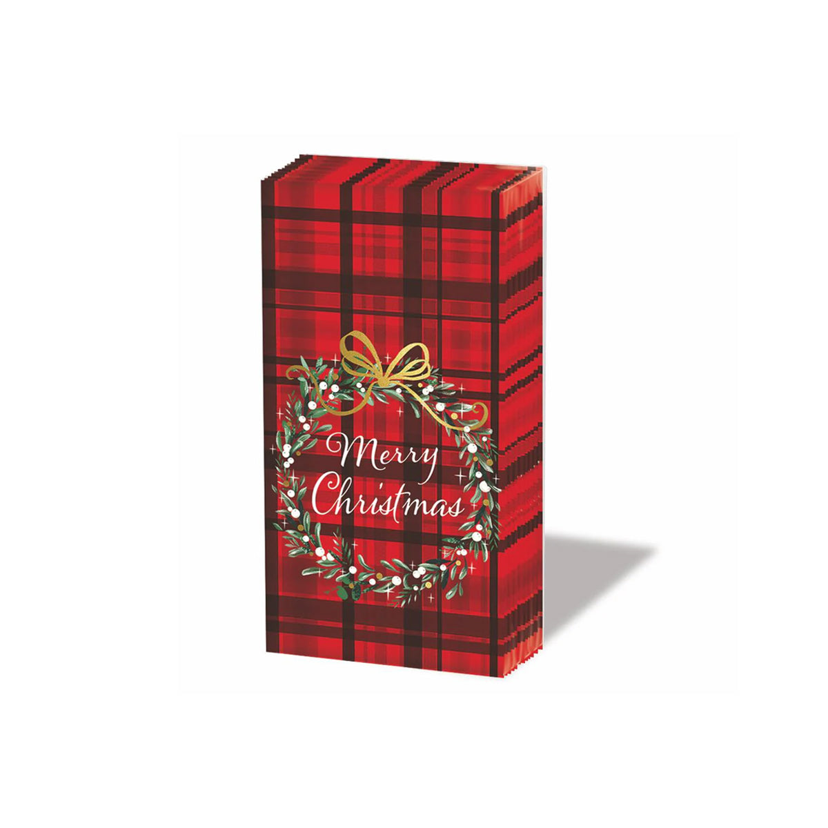 Merry Christmas Plaid Pocket Tissues
