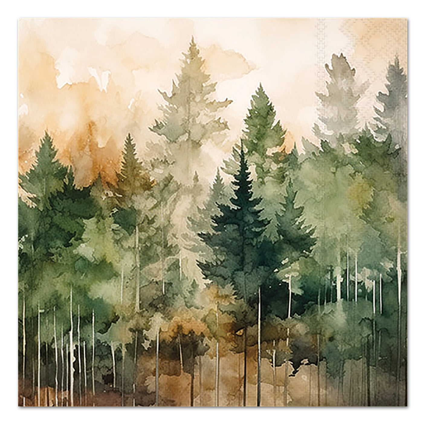 Evergreen Forest Paper Luncheon Napkins