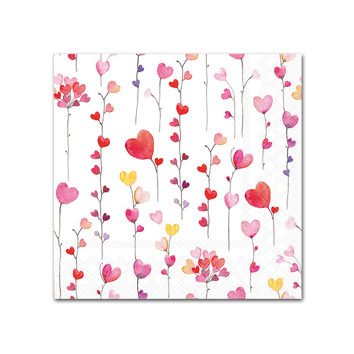 Hearts Garlands Paper Beverage Napkins