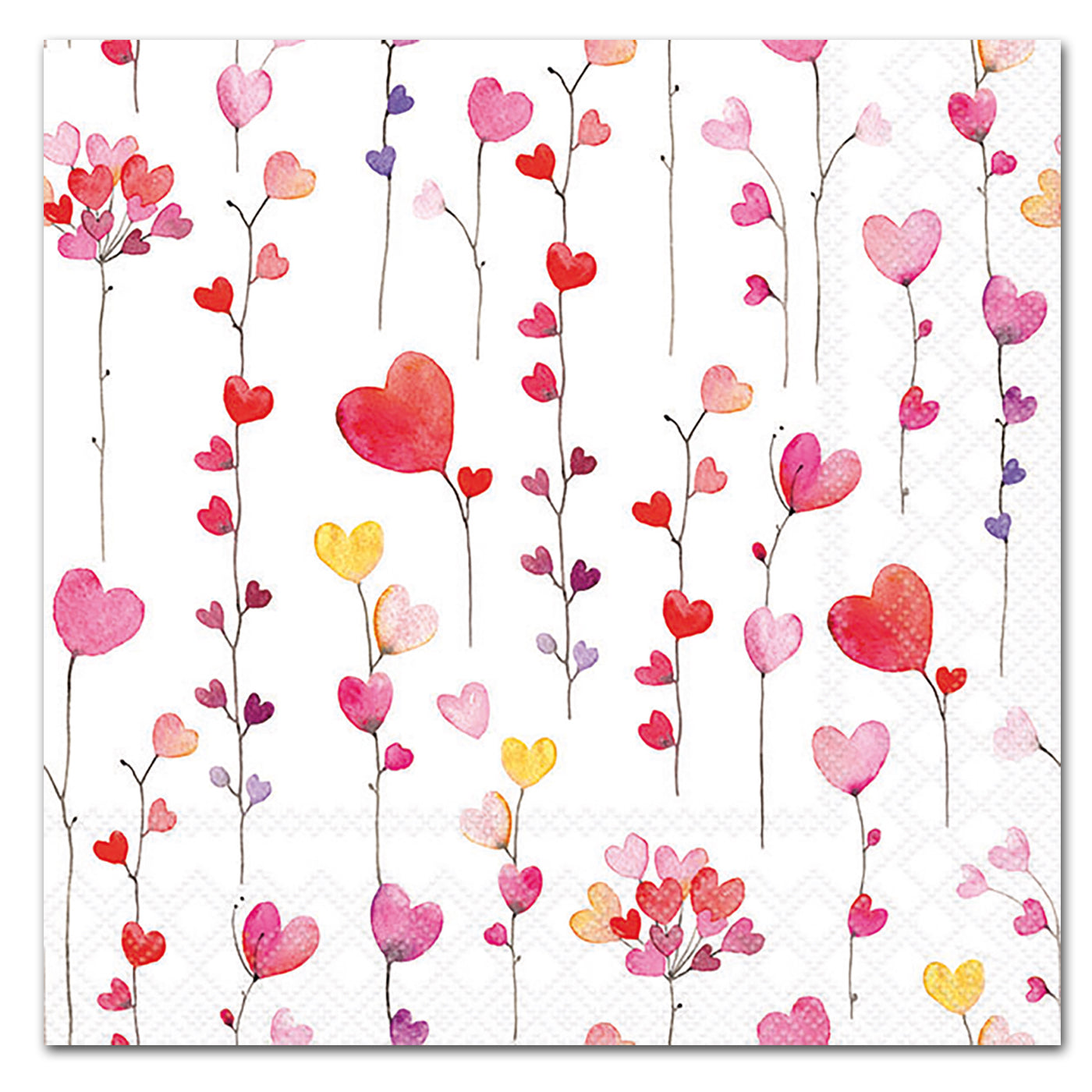 Hearts Garlands Paper Luncheon Napkins