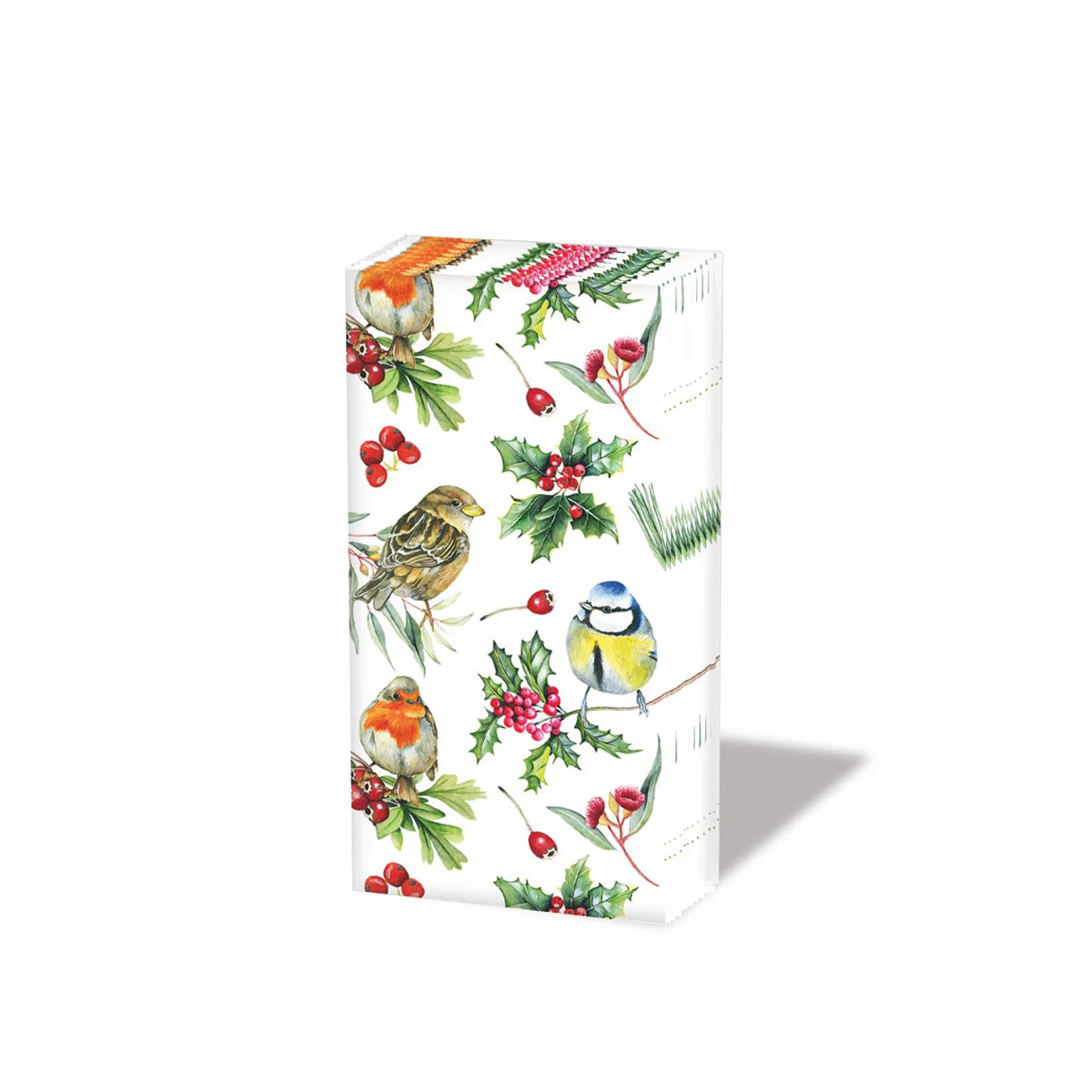Winter Birds & Berrries Pocket Tissues