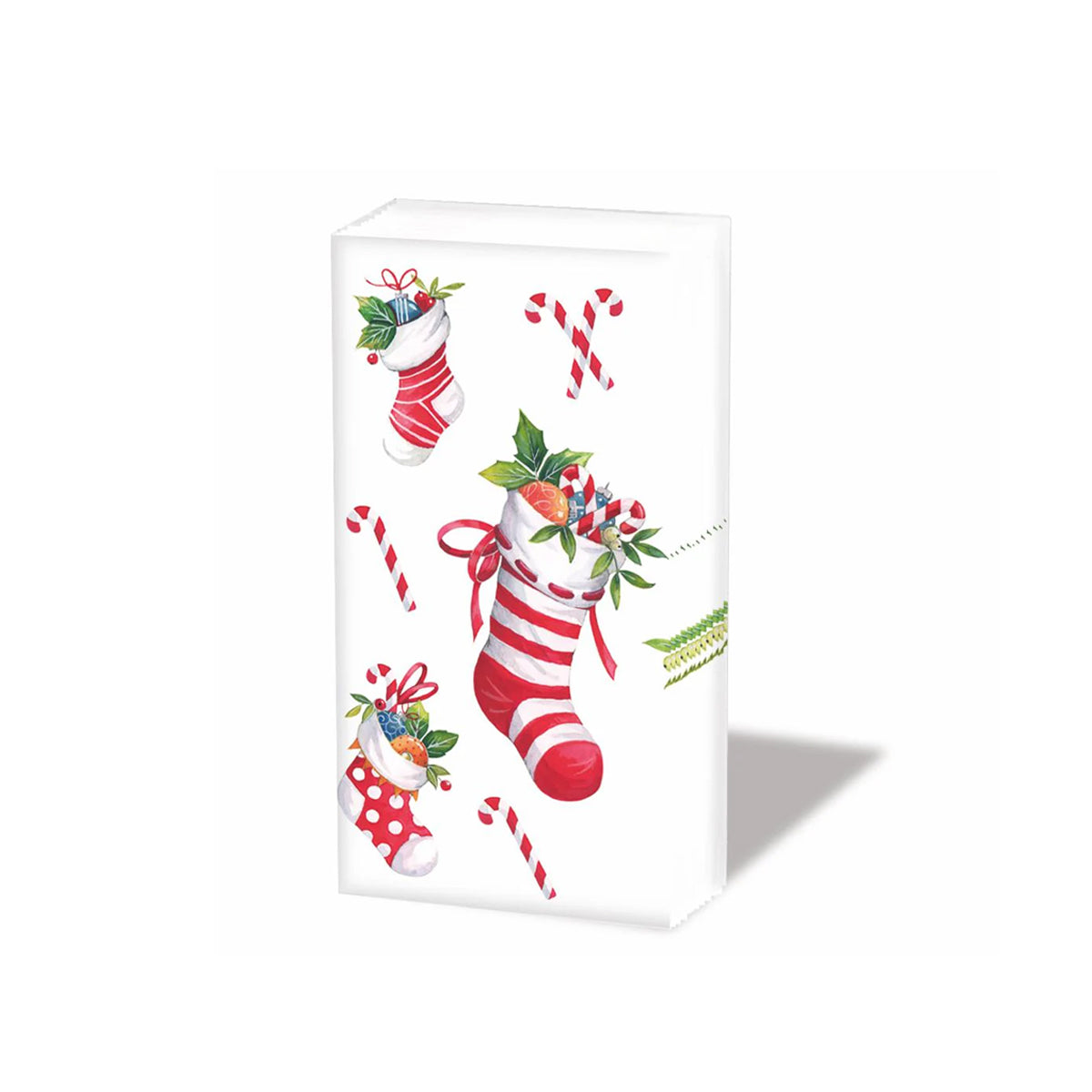Peppermint Christmas Stockings Pocket Tissues