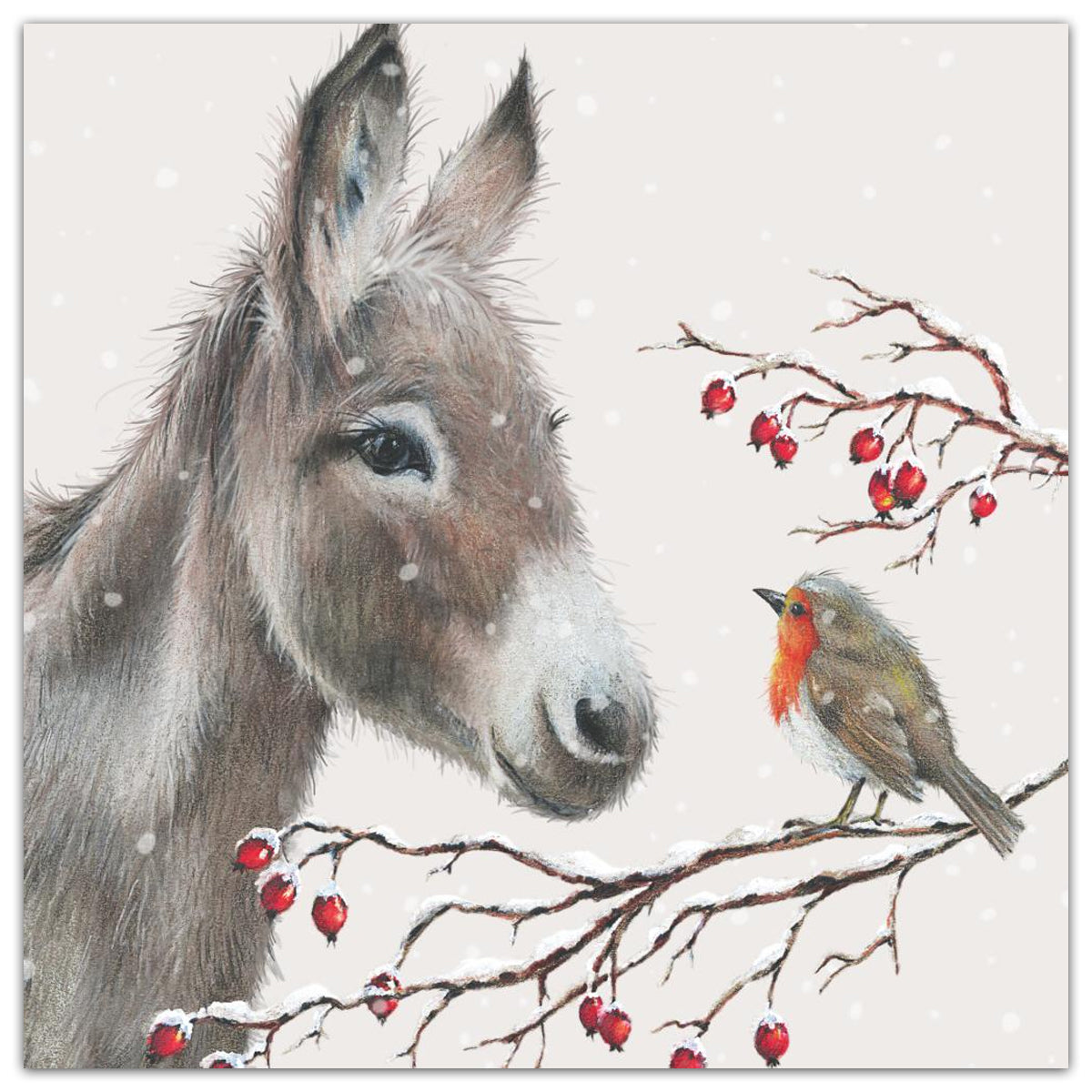 Winter Donkey Paper Luncheon Napkins