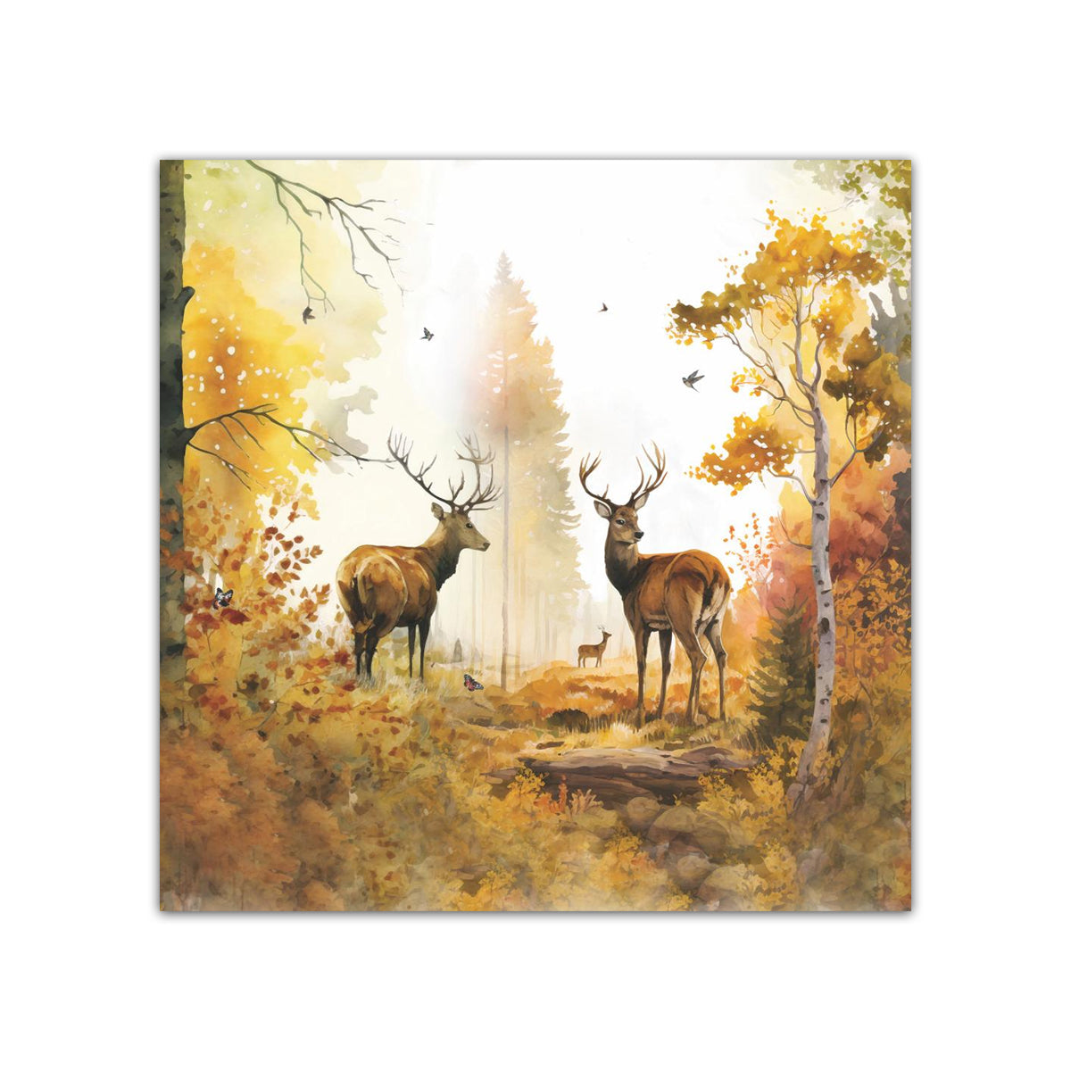 Autumn Deer Paper Beverage Napkins