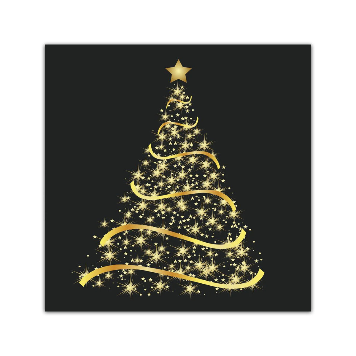 Glowing Christmas Tree Paper Beverage Napkins