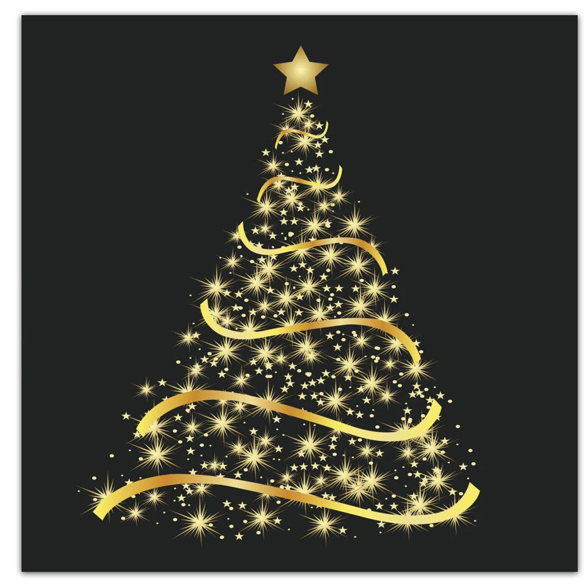 Glowing Christmas Tree Paper Luncheon Napkins