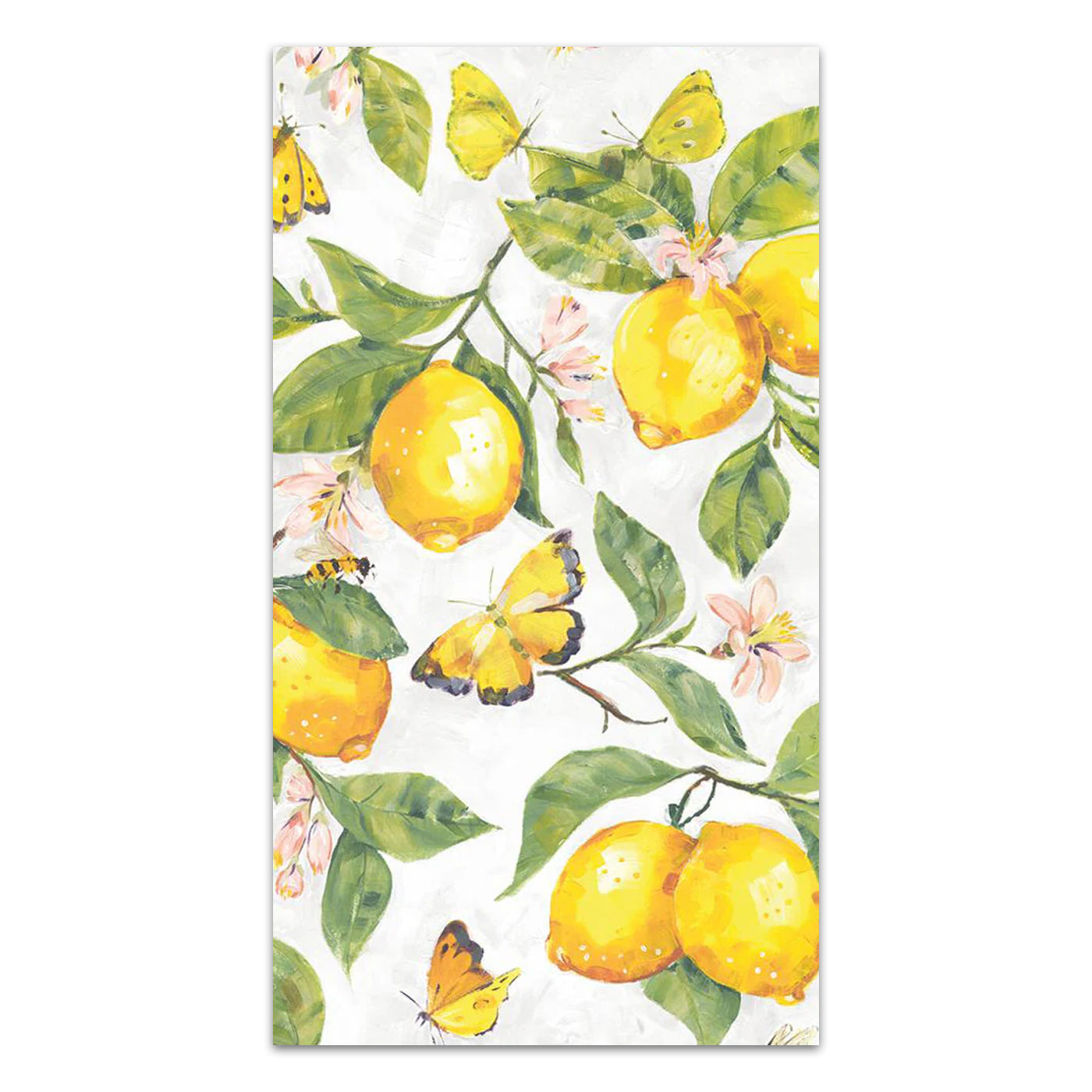 Fresh Lemons Paper Guest Towels - Buffet Napkins