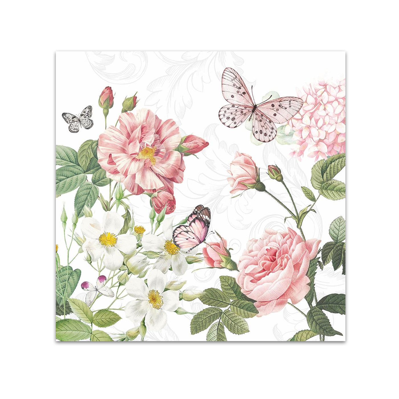 Amelia Garden Blooms Paper Beverage Napkins