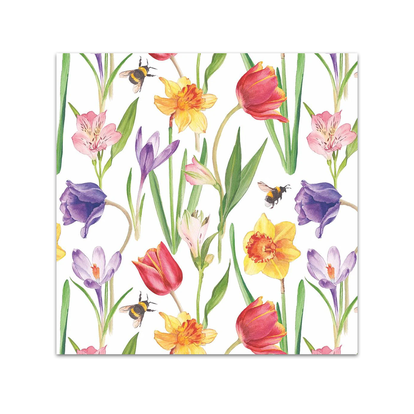 Flowers in Spring Paper Beverage Napkins