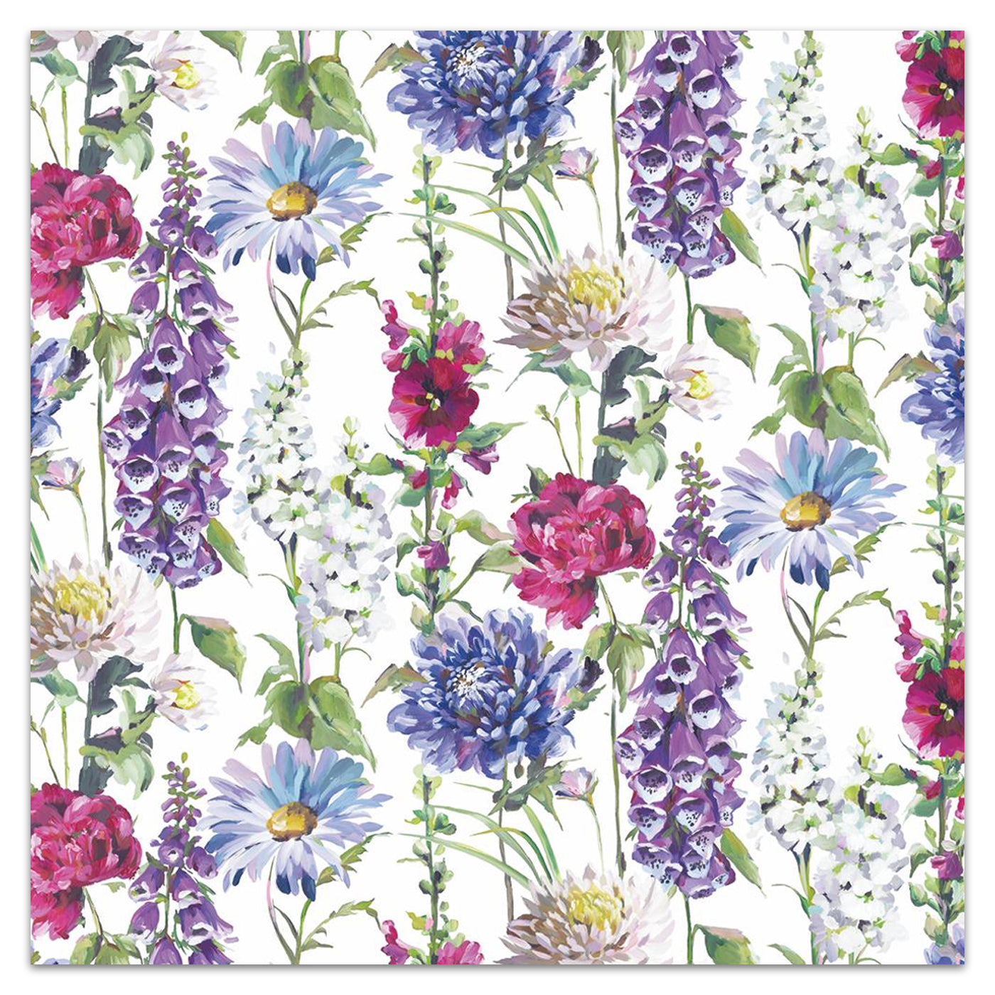 Flower Tendrils Paper Luncheon Napkins