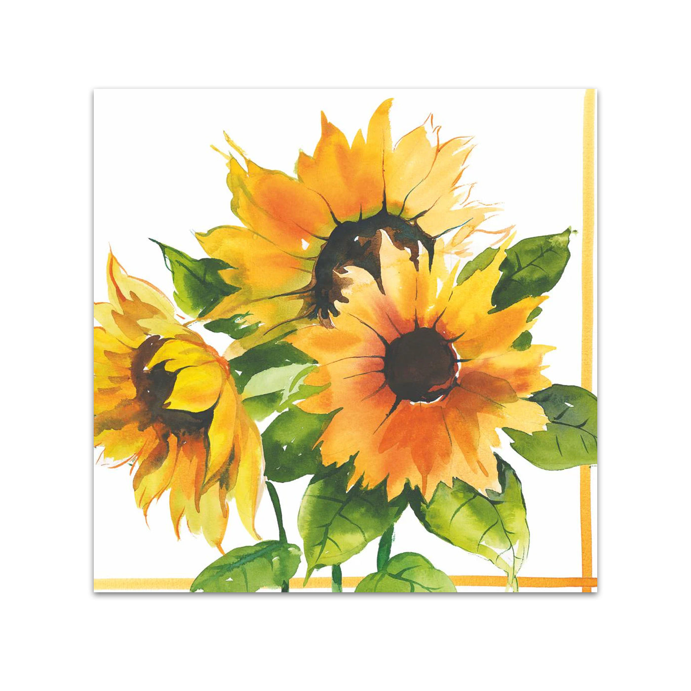 Girasoli Sunflowers Paper Beverage Napkins
