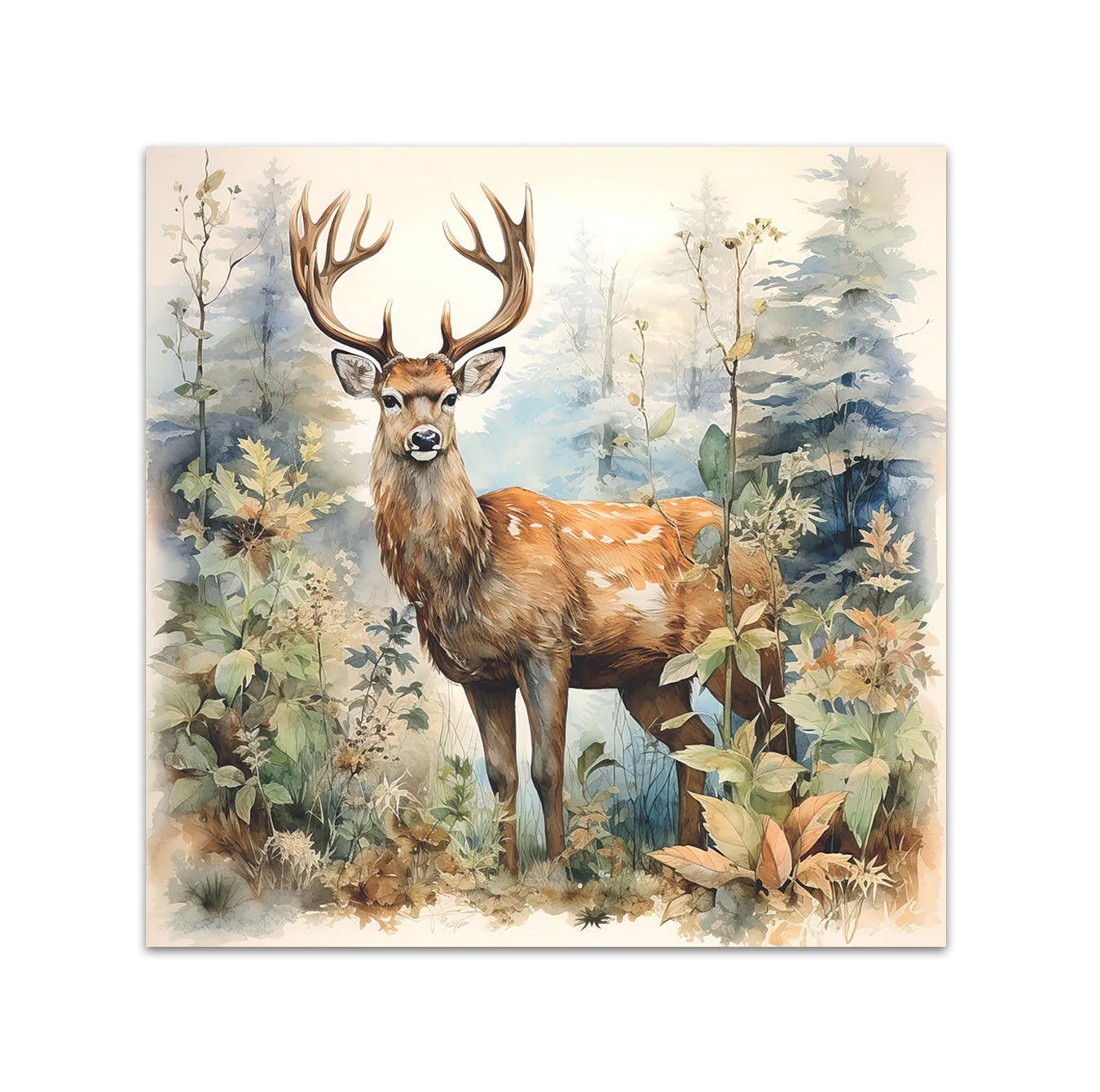 Autumn Stag Paper Beverage Napkins