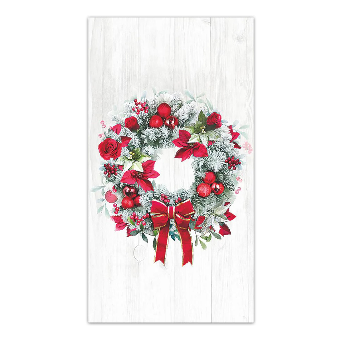 Christmas Wreath Paper Guest Towels - Buffet Napkins