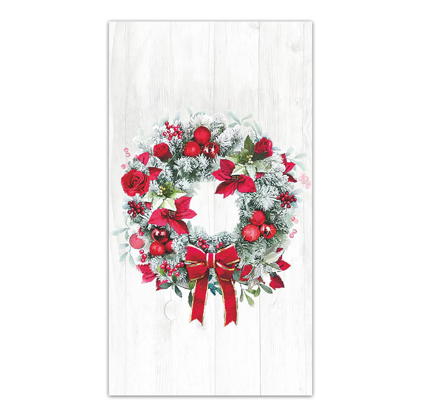 Christmas Wreath Paper Guest Towels - Buffet Napkins