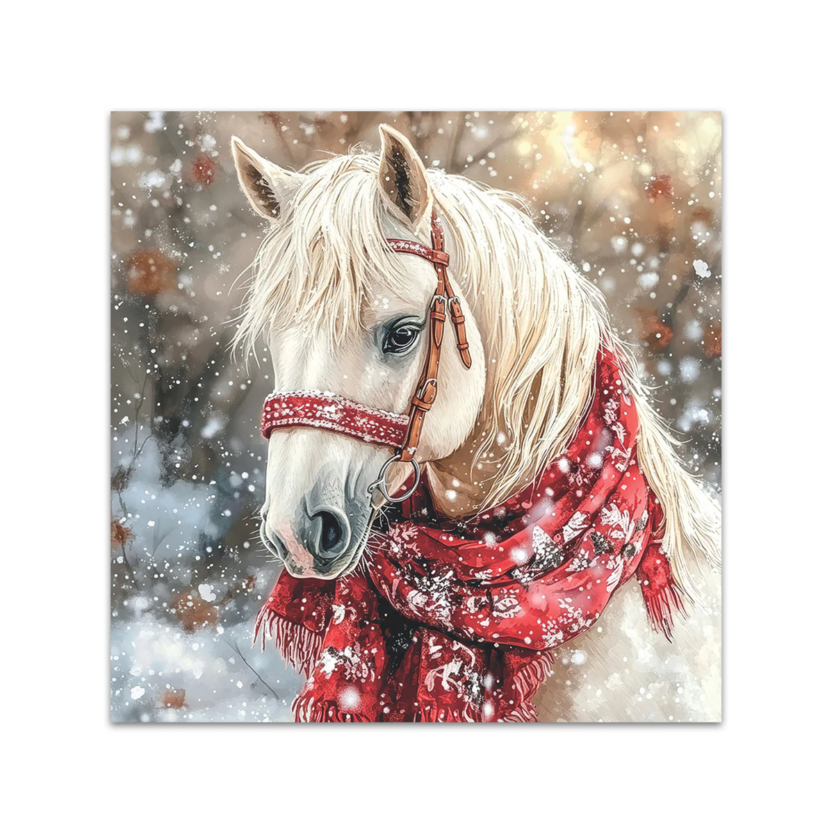 Holiday Horse Paper Beverage Napkins