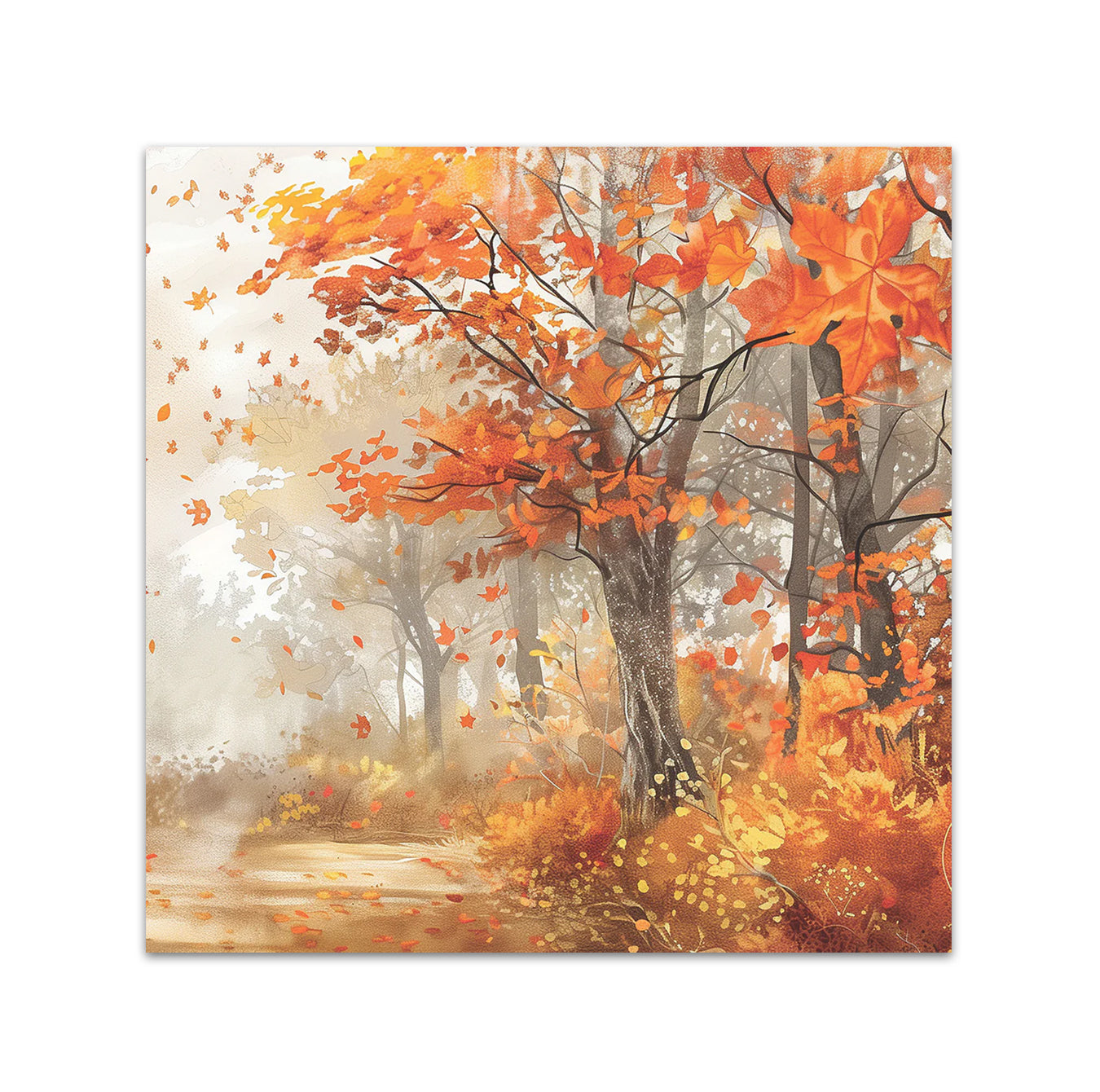 Autumn Forest Paper Beverage Napkins