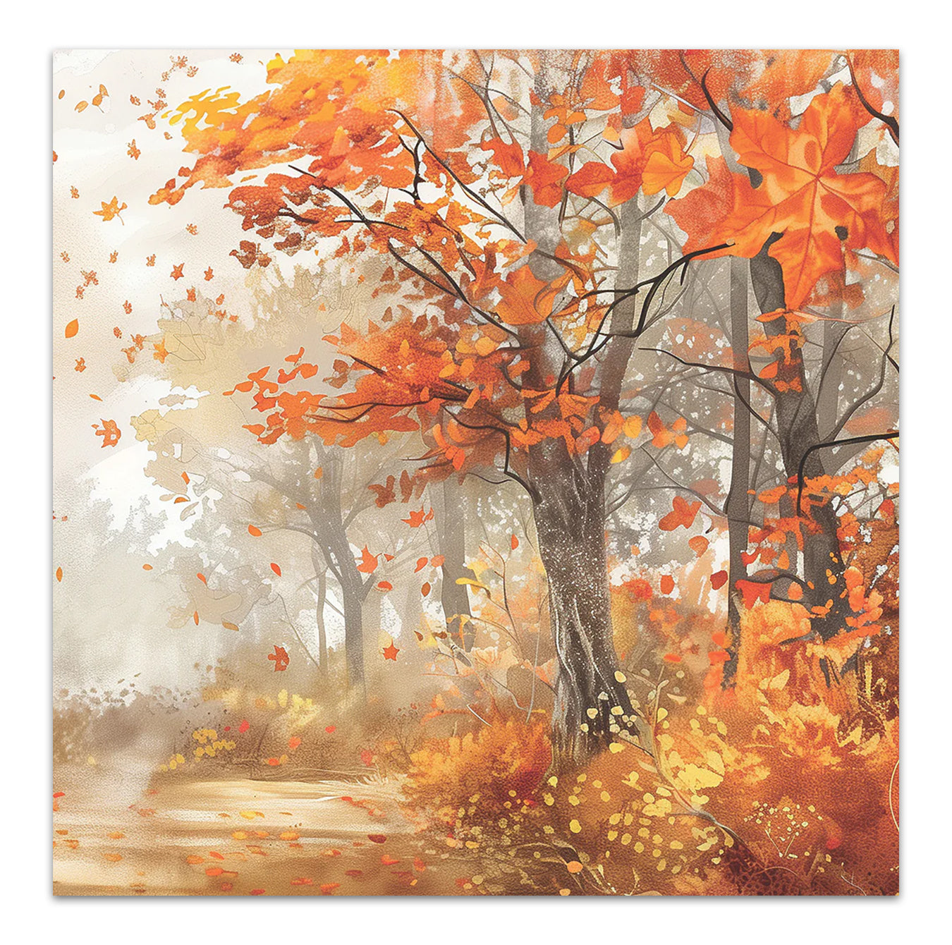 Autumn Forest Paper Luncheon Napkins