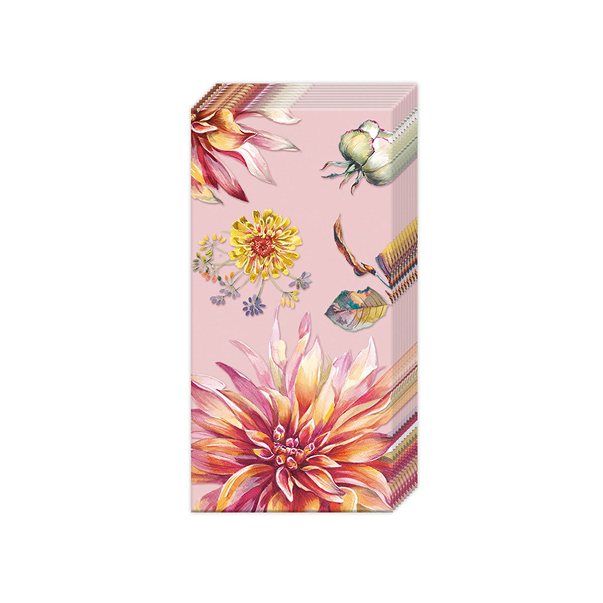 Dahlia Dream Pink Paper Pocket Tissues