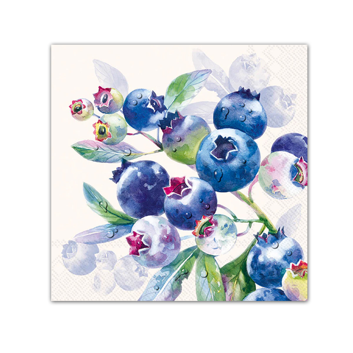 Blueberry Fruits Paper Beverage Napkins