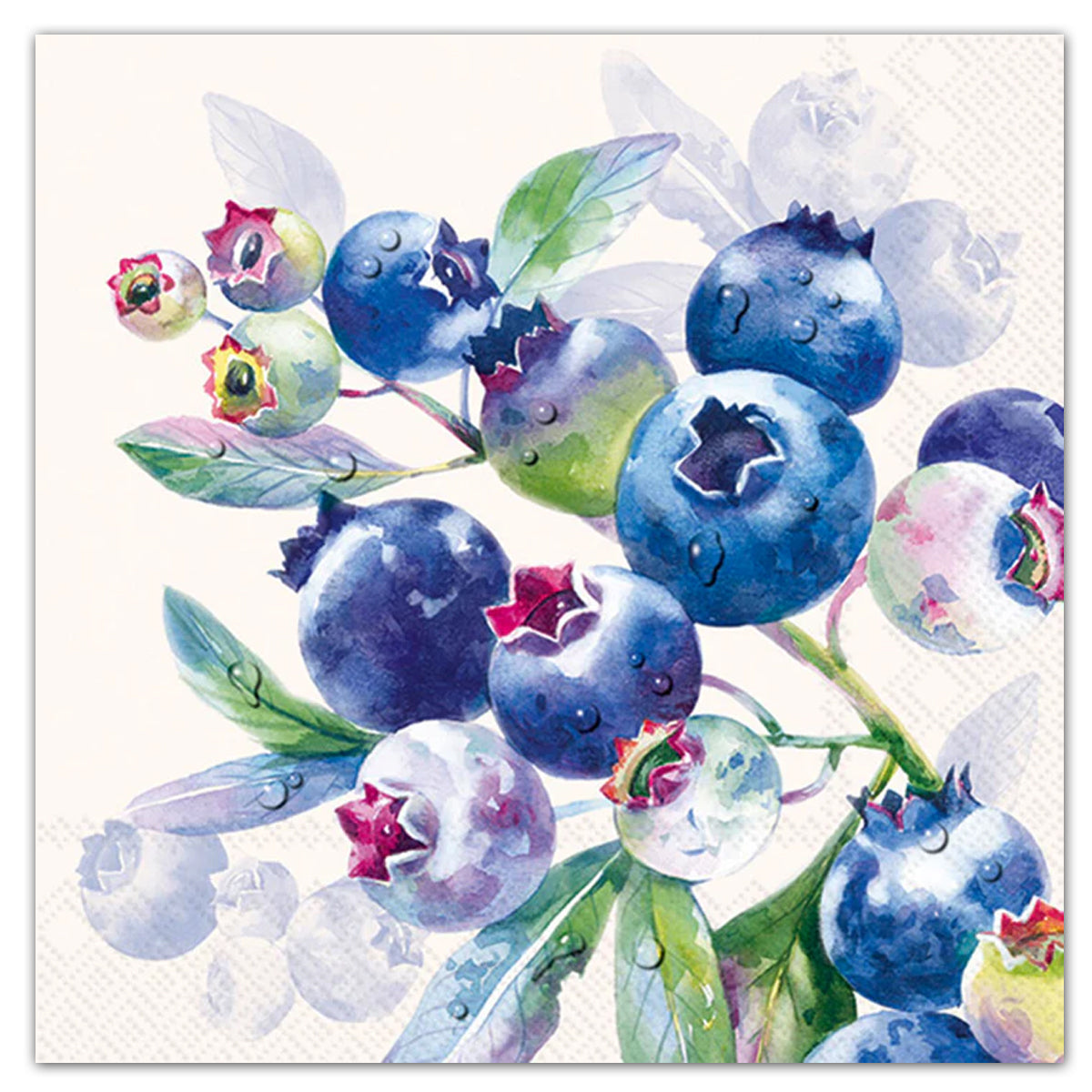 Blueberry Fruits Paper Luncheon Napkins