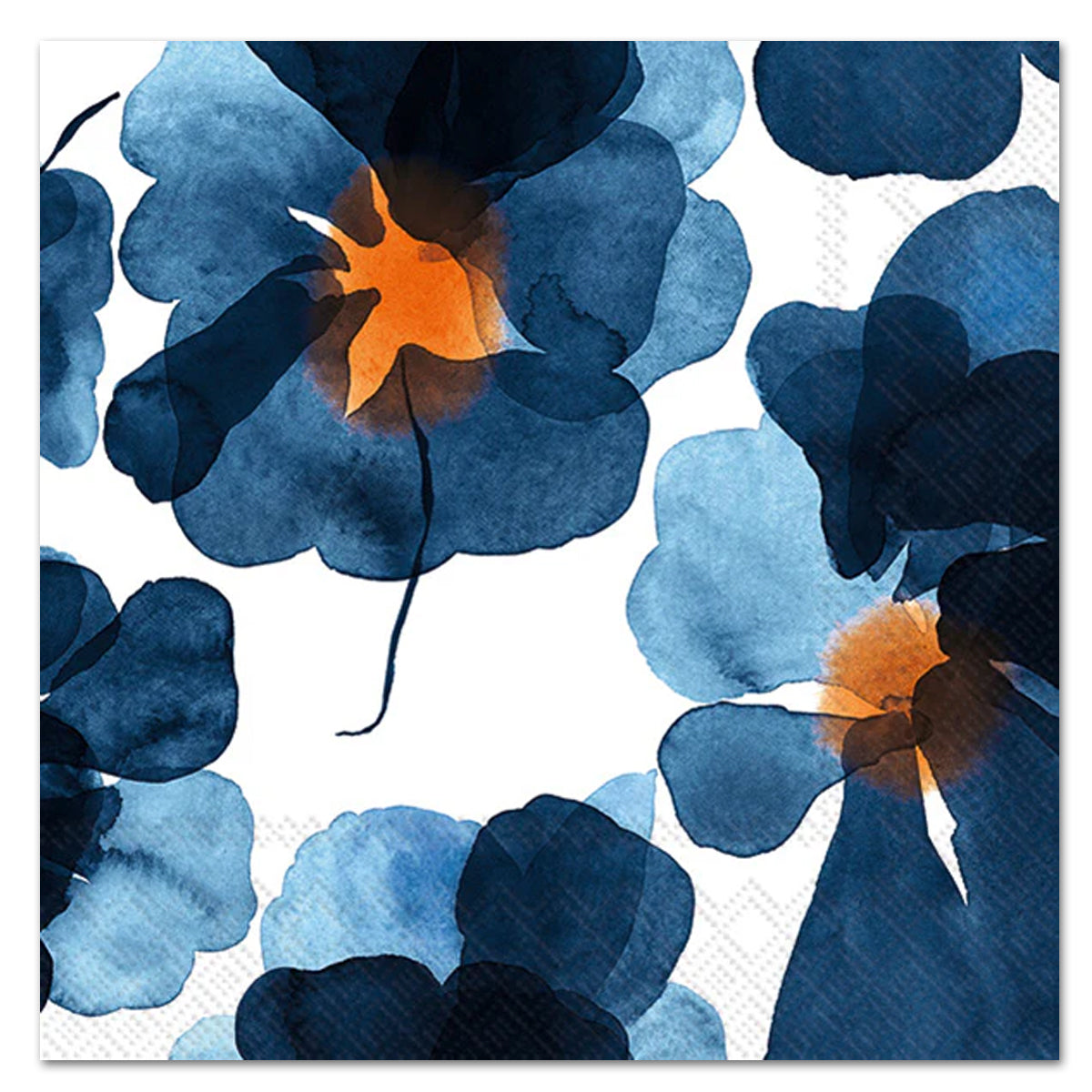 Valssi Blue Blossoms Paper Luncheon Napkins