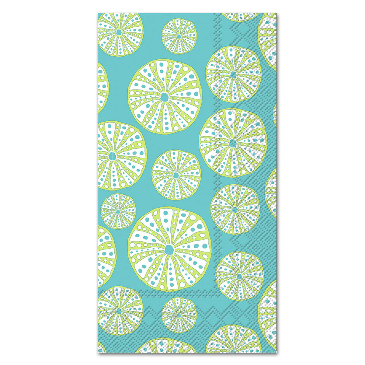 Turquoise Urchin Paper Guest Towels - Buffet Napkins