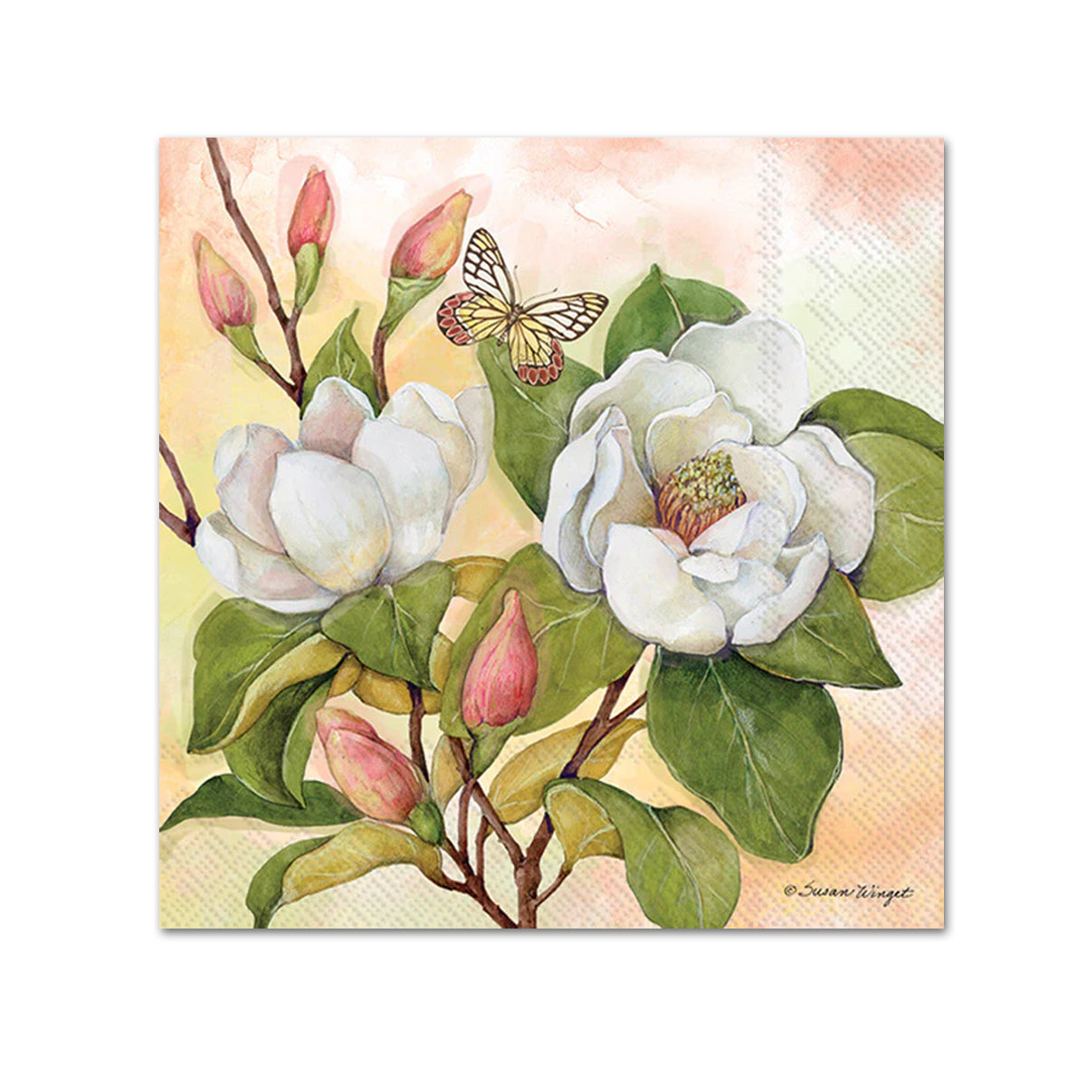 Magnolia Grace Paper Beverage Napkins