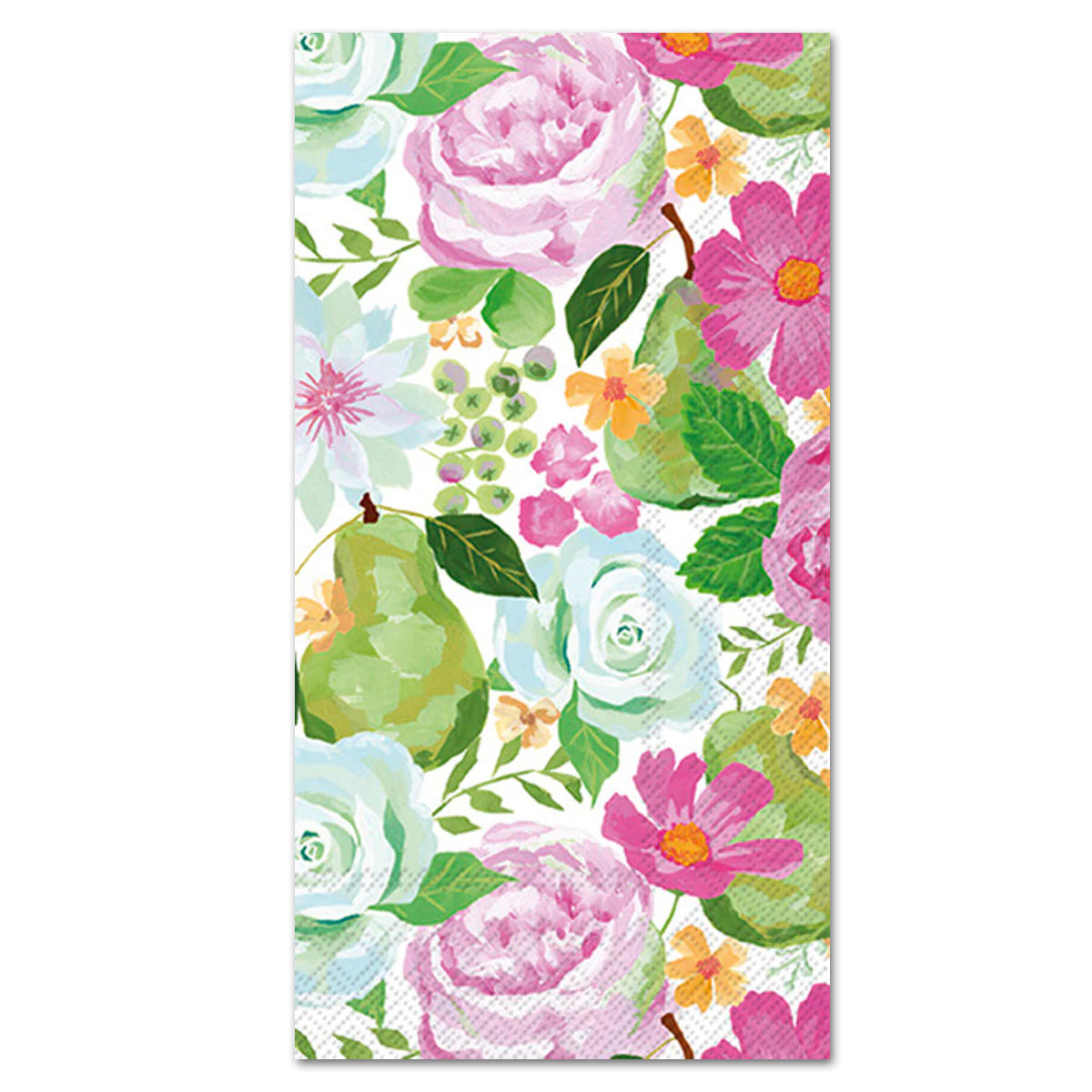 Flowers and Pears Paper Guest Towels - Buffet Napkins